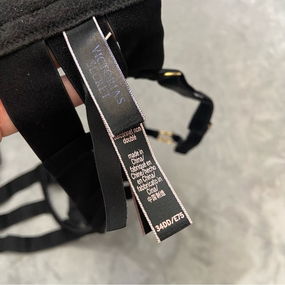 New! Victorias Secret luxe banded black strappy cage bra 4924 - Picture 7 of 8